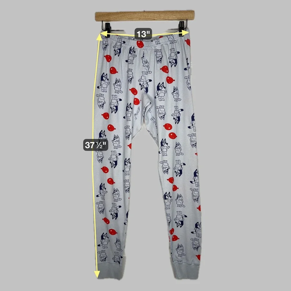 Hanna Andersson x Bluey Women Pajama Set Long Sleeve Pants Size S Organic Cotton